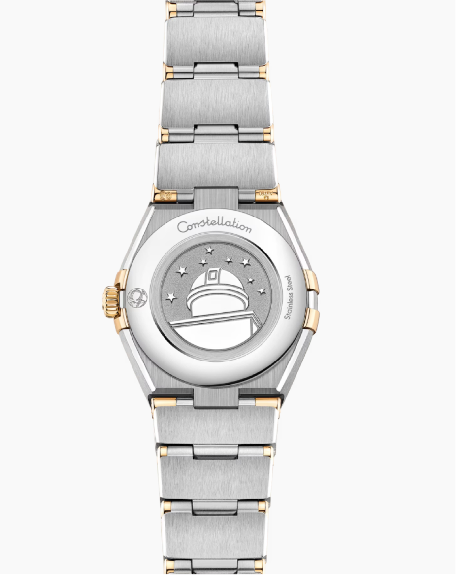 Omega Constellation 25 MM Yellow Gold On Steel Yellow Dial Watch 131.20.25.60.58.001