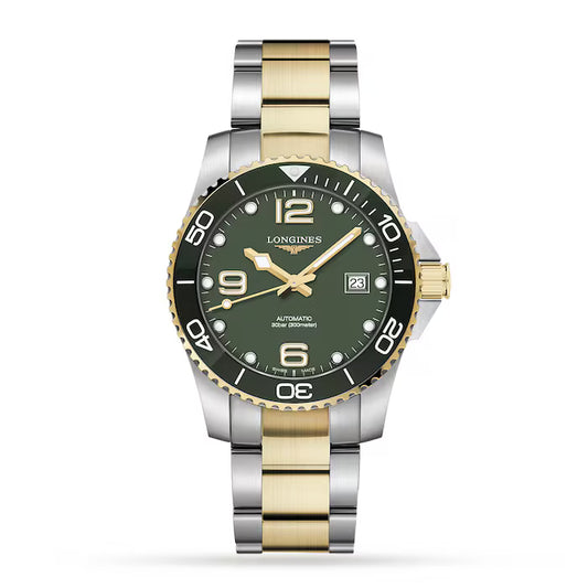 Longines HydroConquest 41MM Automatic Stainless Steel Green Matt Dial Watch L37813067