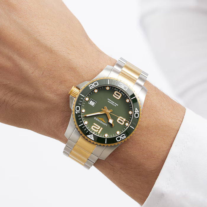 Longines HydroConquest 41MM Automatic Stainless Steel Green Matt Dial Watch L37813067