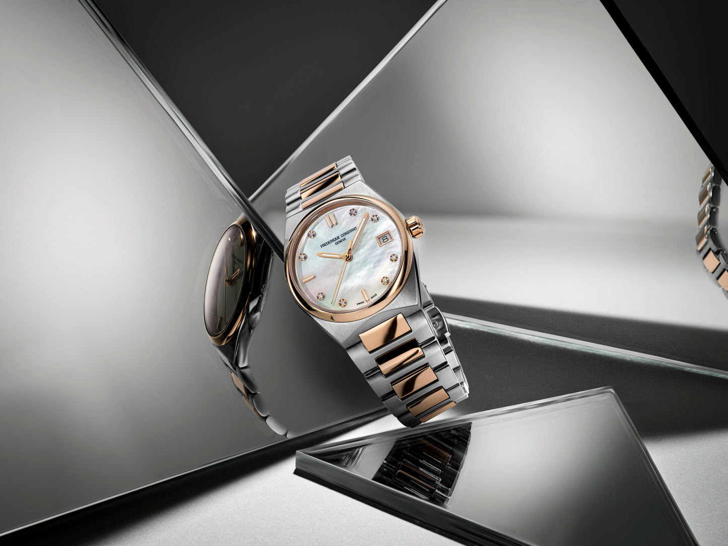 Frederique Highlife Quartz 31 MM SS Mother-of-pearl White Dial Watch FC-240MPWD2NH22B