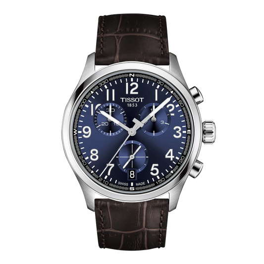 Tissot Chrono L 42mm blue dial quartz chronograph T116.417.16.042.00 - front studio view