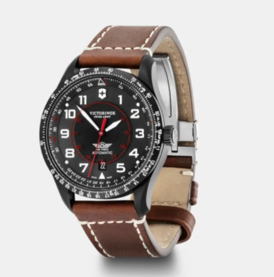 Victorinox AirBoss Mechanical 42 MM Stainless Steel Black Dial Watch 241886
