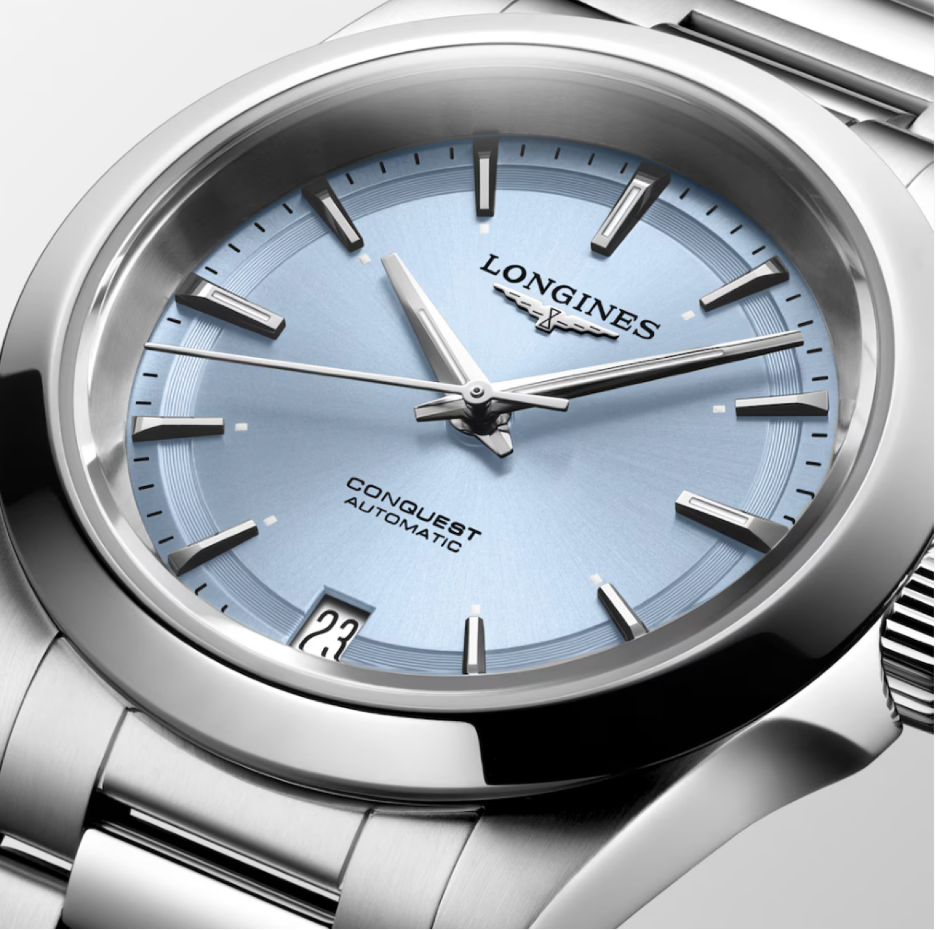 Longines Conquest Magnetic Resistant 34MM Stainless Steel Automatic Sunray Blue Dial Watch L34304926