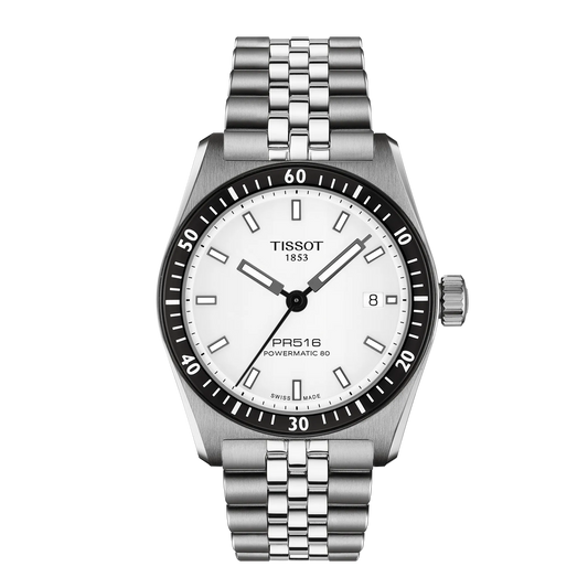 Tissot PR516 Powermatic Stainless Steel 38 MM White Dial Watch T149.407.11.031.00