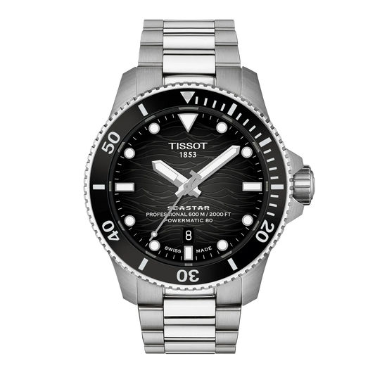 Tissot Seastar 2000 Black Dial SS 44 MM Watch T120.907.11.051.00