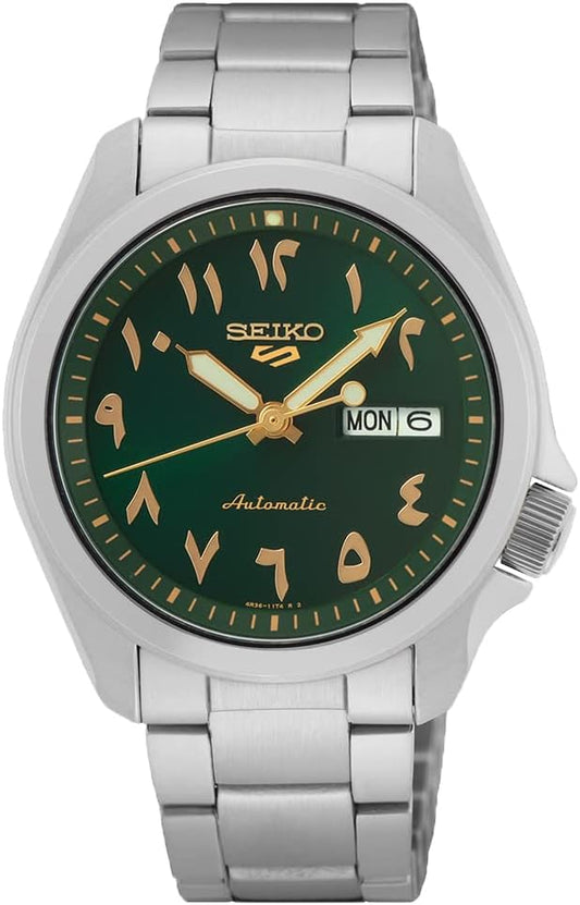 Seiko 5 Sports Arabic 40 MM Automatic Stainless Steel Green Dial Watch SRPH49K1
