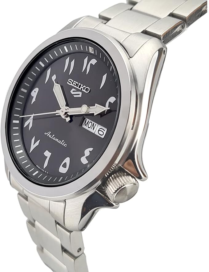 Seiko 5 Sports Arabic 40 MM Automatic Stainless Steel Grey Dial Watch SRPH47K1