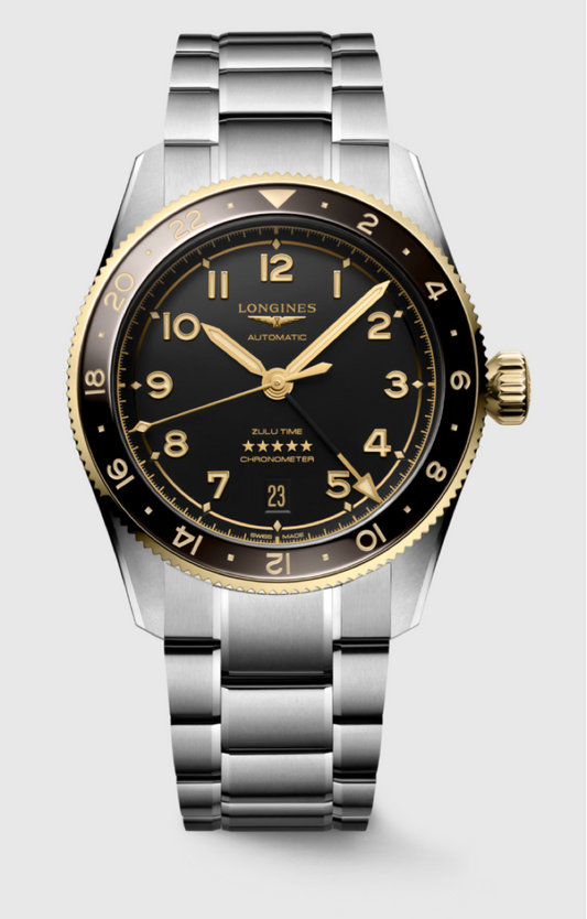 Longines Spirit Zulu Time Chronometer Magnetic Resistant 39MM Automatic Anthracite Dial Watch L38025536