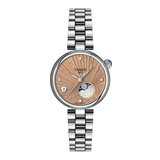 Tissot Desir Moonphase 29.6 MM Diamond Beige Dial Watch T152.223.11.546.00