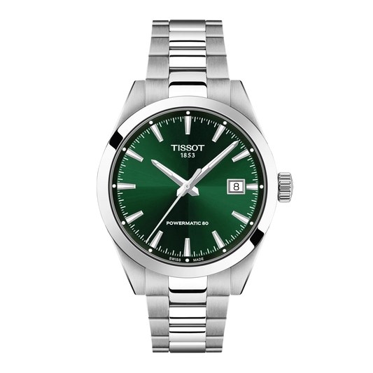 Tissot Gentleman 38MM Powermatic 80 SS Green Dial Watch T165.807.11.091.00