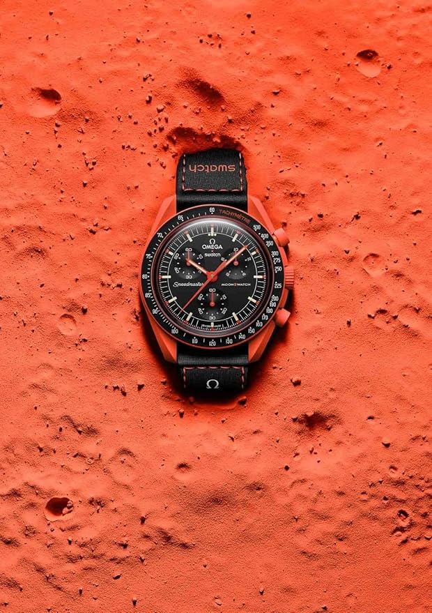 MoonSwatch Mission On Earth Lava Swatch x Omega SO330100