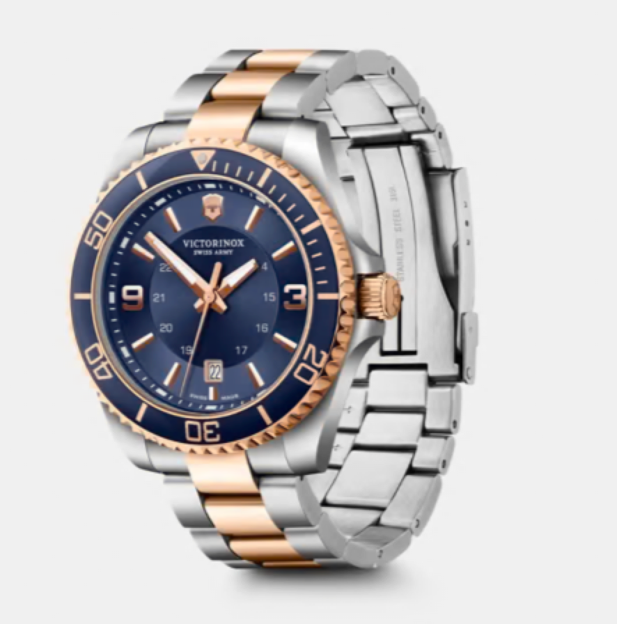Victorinox Maverick Large 43 MM Stainless Steel Blue Dial Watch 241950