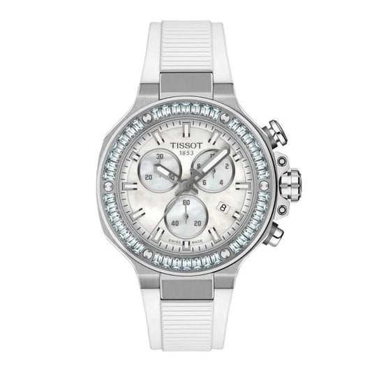 Tissot T-Race Quartz Chronograph 38 MM Mother Of Pearl Dial Watch T141.817.97.111.00