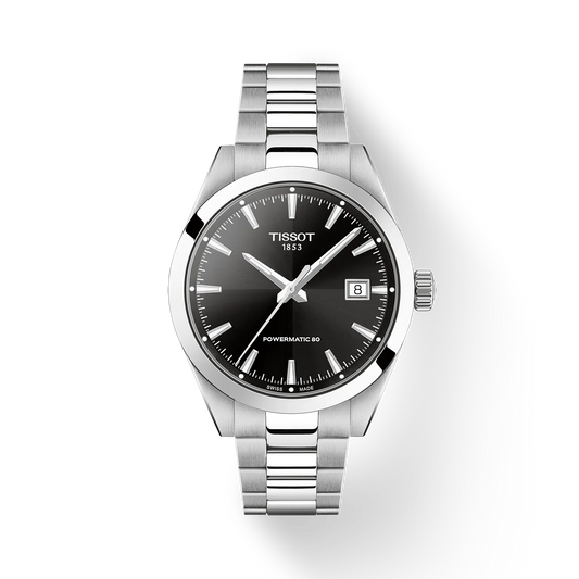 *PRE-ORDER* Tissot Gentleman 38MM Powermatic 80 SS Black Dial Watch T165.807.11.051.00