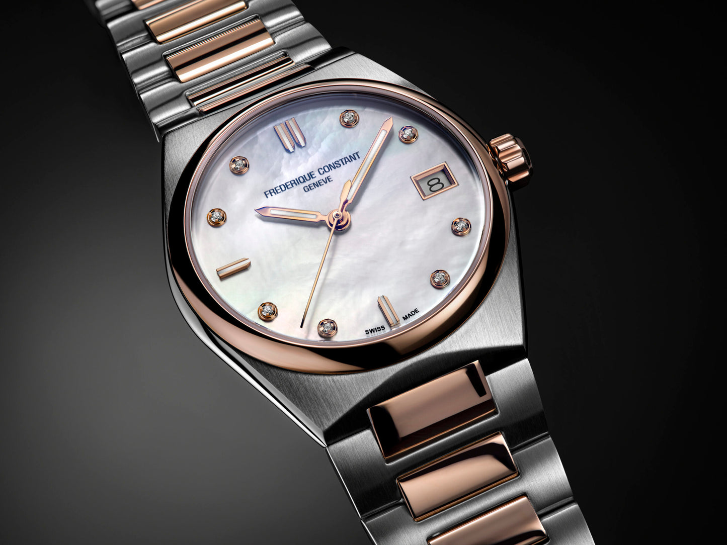 Frederique Highlife Quartz 31 MM SS Mother-of-pearl White Dial Watch FC-240MPWD2NH22B
