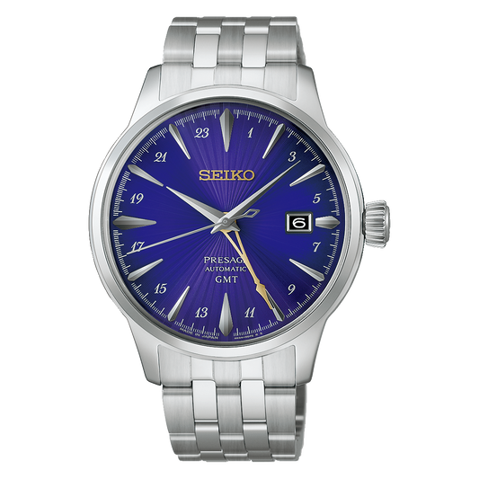 Seiko Presage Cocktail Time GMT HCB006J1 40.5mm Edo Murasaki purple dial 145th anniversary limited edition watch