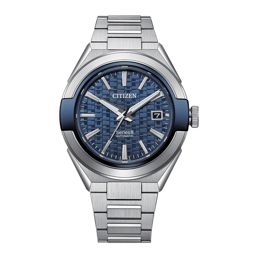 CITIZEN Series 8 Automatic Stainless Steel 40.8 MM Blue Dial Watch NA1037-53L