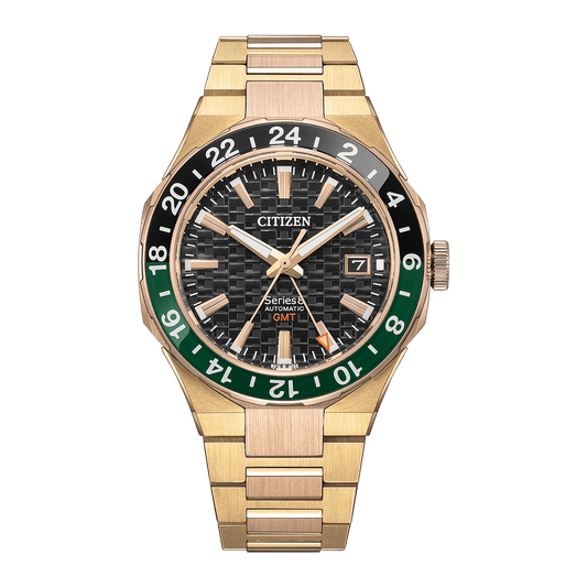 CITIZEN Series 8 Automatic Stainless Steel With Gold Plating 41 MM Black Dial Watch NB6033-51E