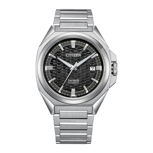 CITIZEN Series 8 Automatic Stainless Steel 40 MM Black Dial Watch NB6050-51E