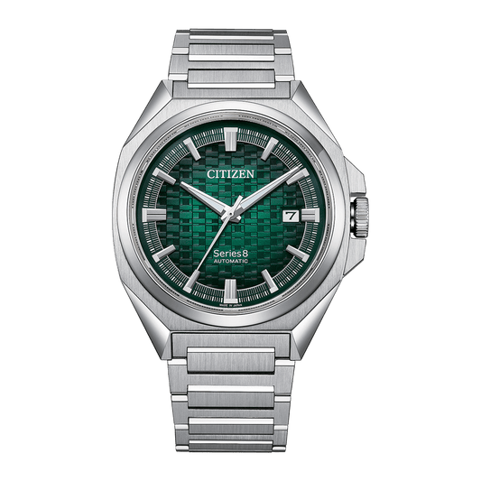 CITIZEN Series 8 Automatic Stainless Steel 40 MM Green Dial Watch NB6050-51W