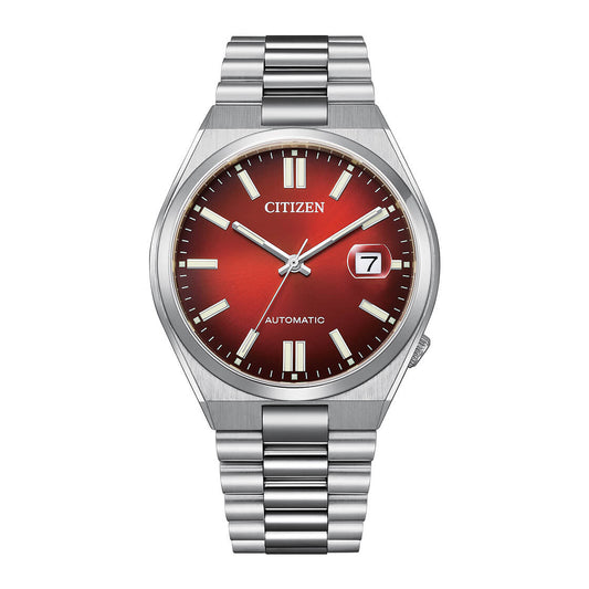 CITIZEN Mechanical Automatic Stainless Steel 40 MM Red Dial Watch NJ0150-56W
