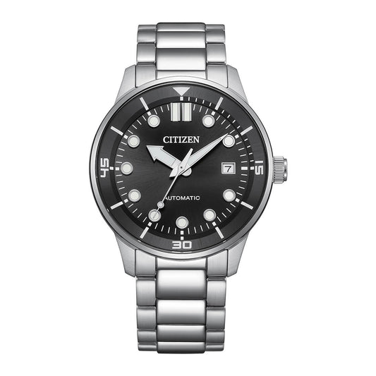 CITIZEN Automatic 40 MM Stainless Steel Black Dial Watch NJ0191-83E