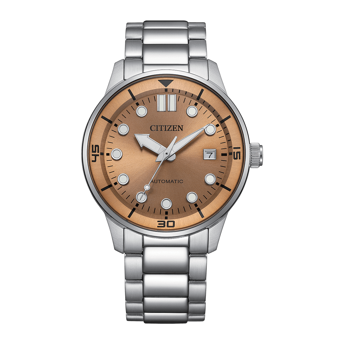 CITIZEN Mechanical Automatic 40 MM Stainless Steel Brown Dial Watch NJ0191-83X