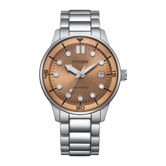 CITIZEN Mechanical Automatic 40 MM Stainless Steel Brown Dial Watch NJ0191-83X