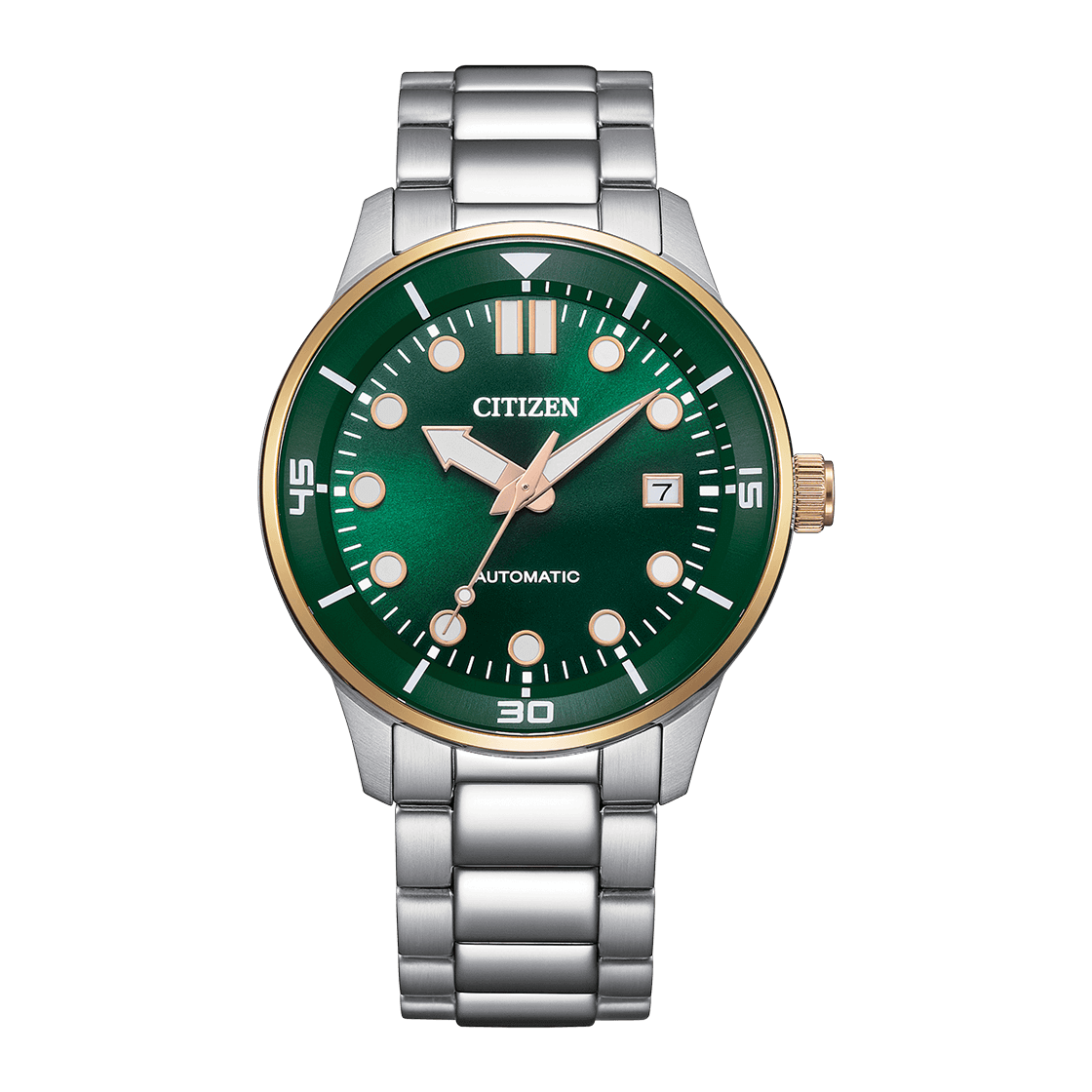 CITIZEN Mechanical Automatic Stainless Steel 40 MM Green Dial Watch NJ0196-80X