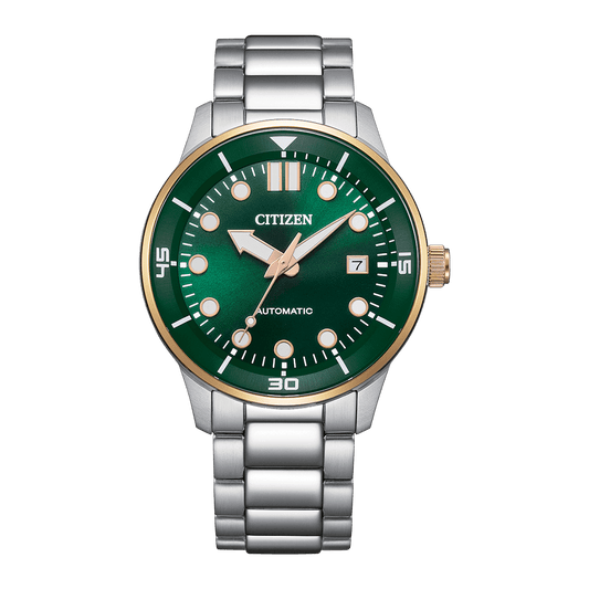 CITIZEN Mechanical Automatic Stainless Steel 40 MM Green Dial Watch NJ0196-80X