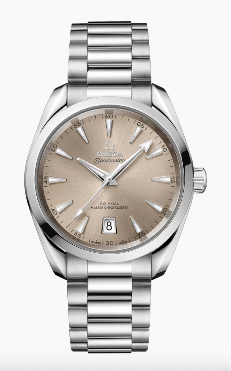 Omega Seamaster AQUA Terra 38 MM Steel On Steel Sandstone Dial Watch 220.10.38.20.09.001
