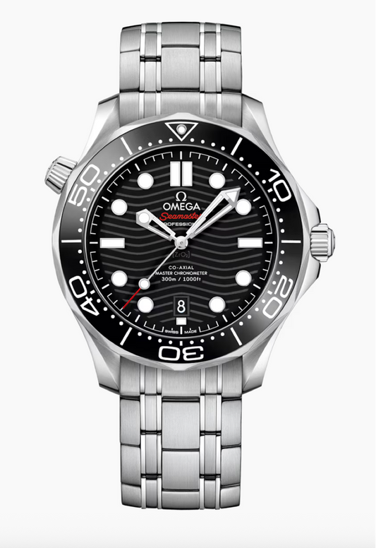 Omega Seamaster Diver 300M 42 MM Steel On Steel Black Dial Watch 210.30.42.20.01.001