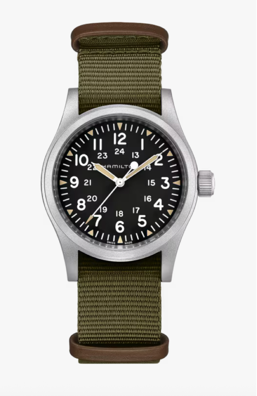 Hamilton Khaki Field Mechanical Textile Strap 38 MM Black Dial Watch H69439931