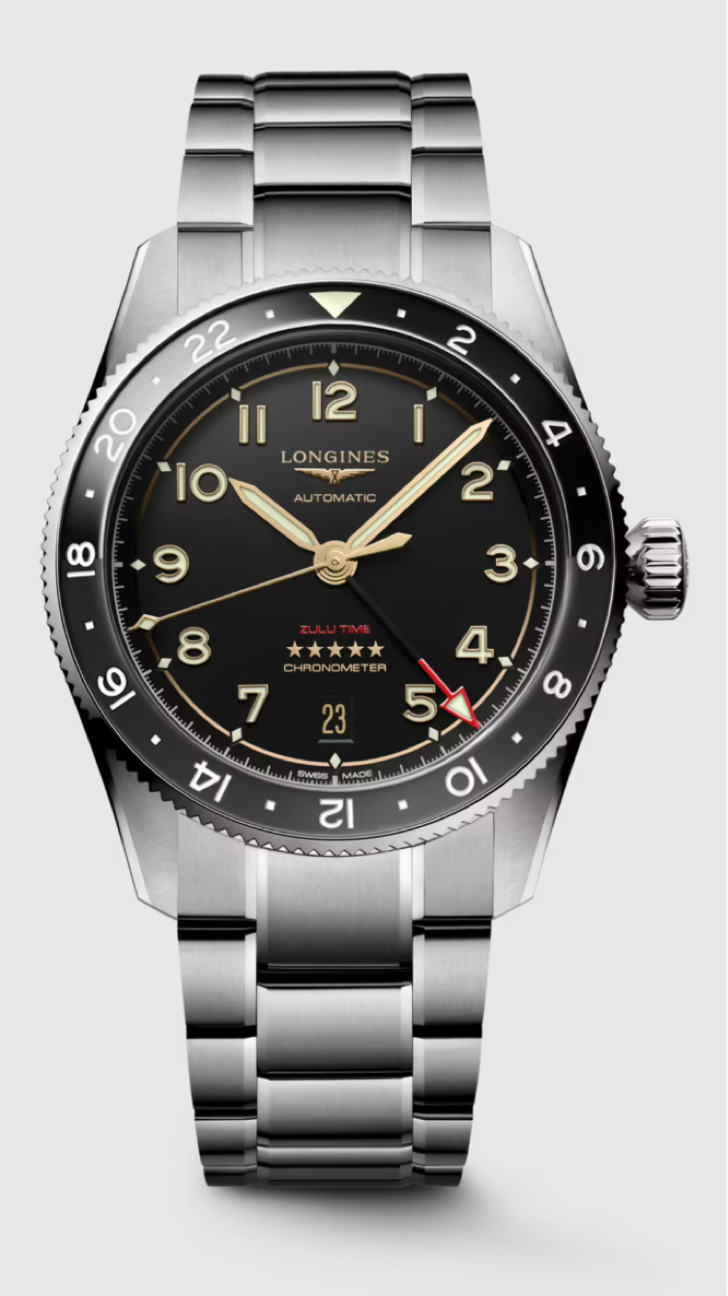 Longines Spirit Zulu Time Titanium 39 MM Anthracite Dial Automatic Watch L38021536