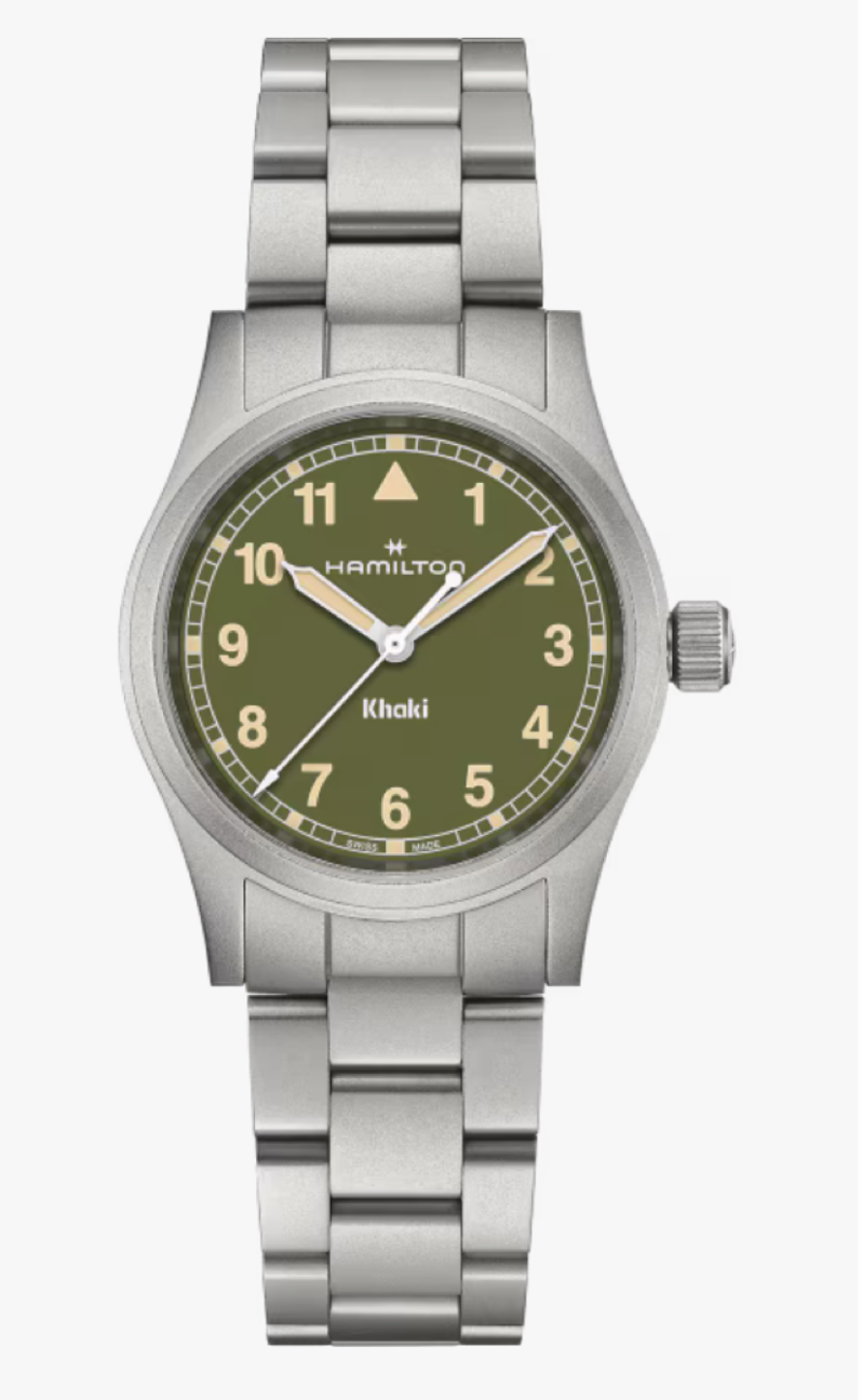 Hamilton Khaki Field Quartz 33 MM Green Dial Watch H69301160