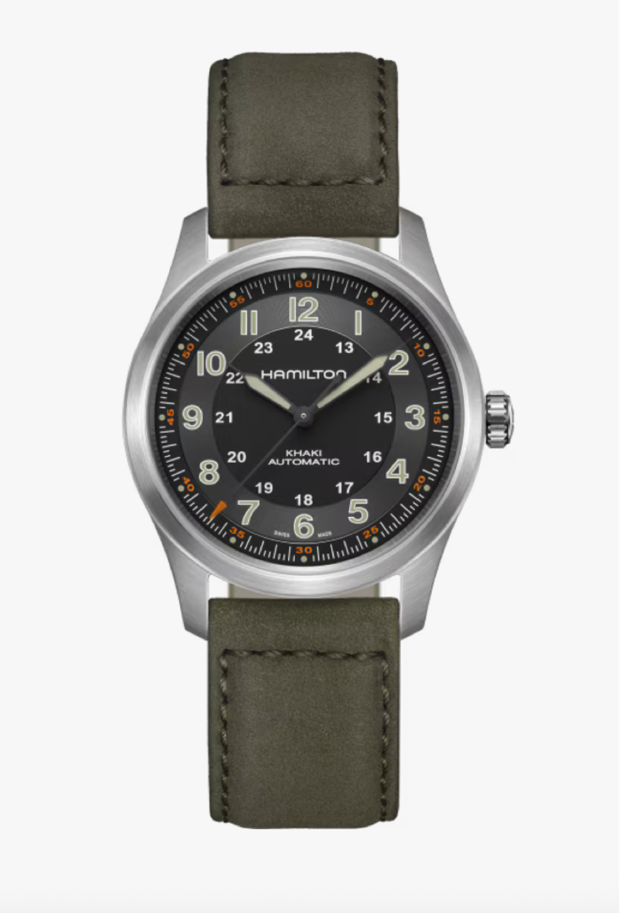 Hamilton Khaki Field Titanium Automatic 38 MM Black Dial Watch H70205830