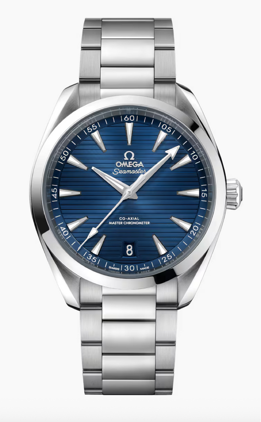 Omega Seamaster AQUA Terra 150M 41 MM Steel On Steel Blue Dial Watch 220.10.41.21.03.004