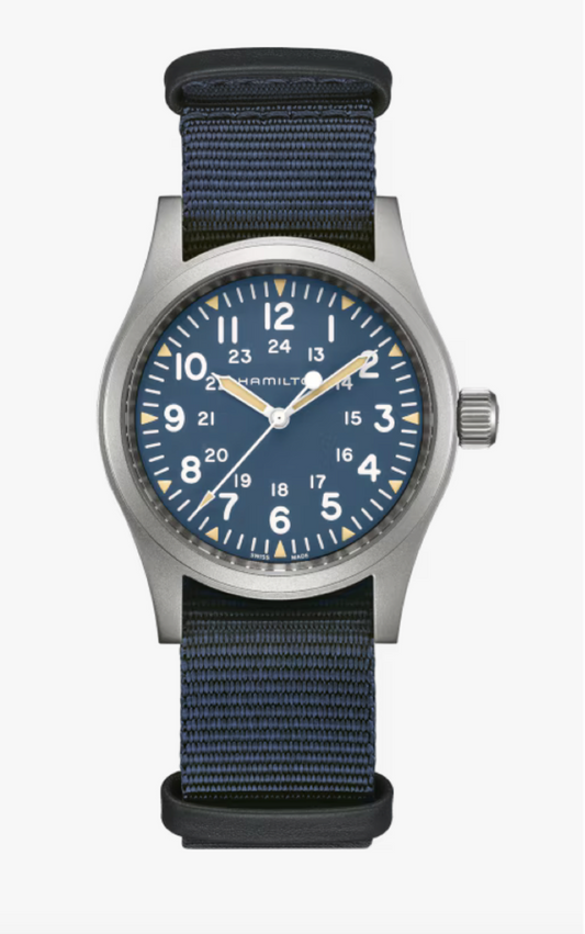 Hamilton Khaki Field Mechanical 38 MM Blue Dial Watch H69439940