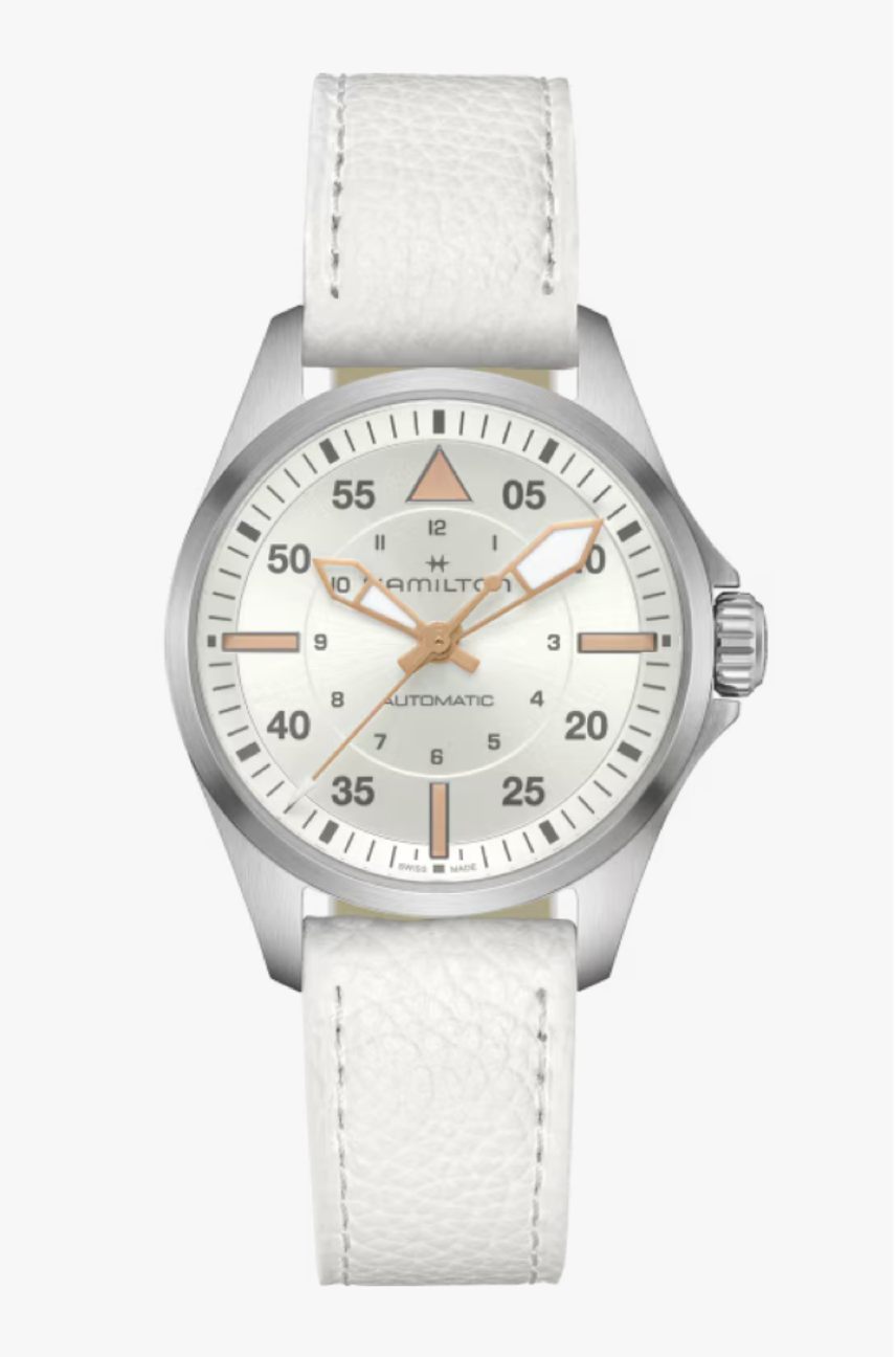 Hamilton Khaki Aviation Pilot Automatic 36 MM Silver-White Dial Watch H76215850