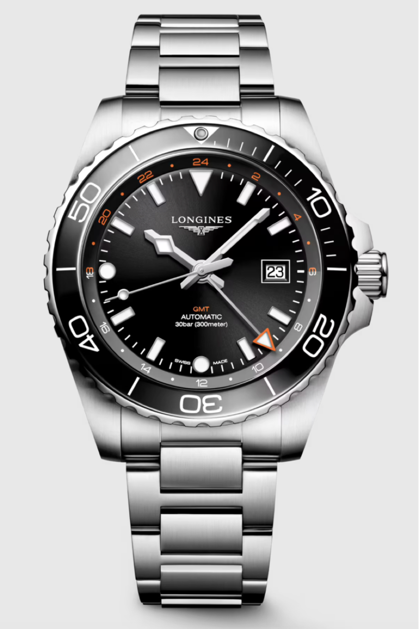 Longines Hydroconquest GMT 43 MM Automatic SS Black Dial Watch L38904566