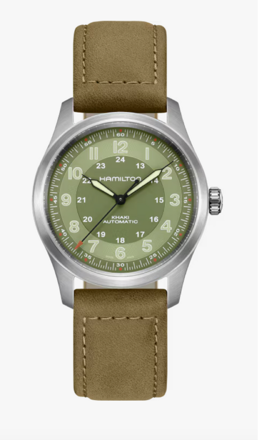 Hamilton Khaki Field Titanium Automatic 38 MM Green Dial Watch H70205860