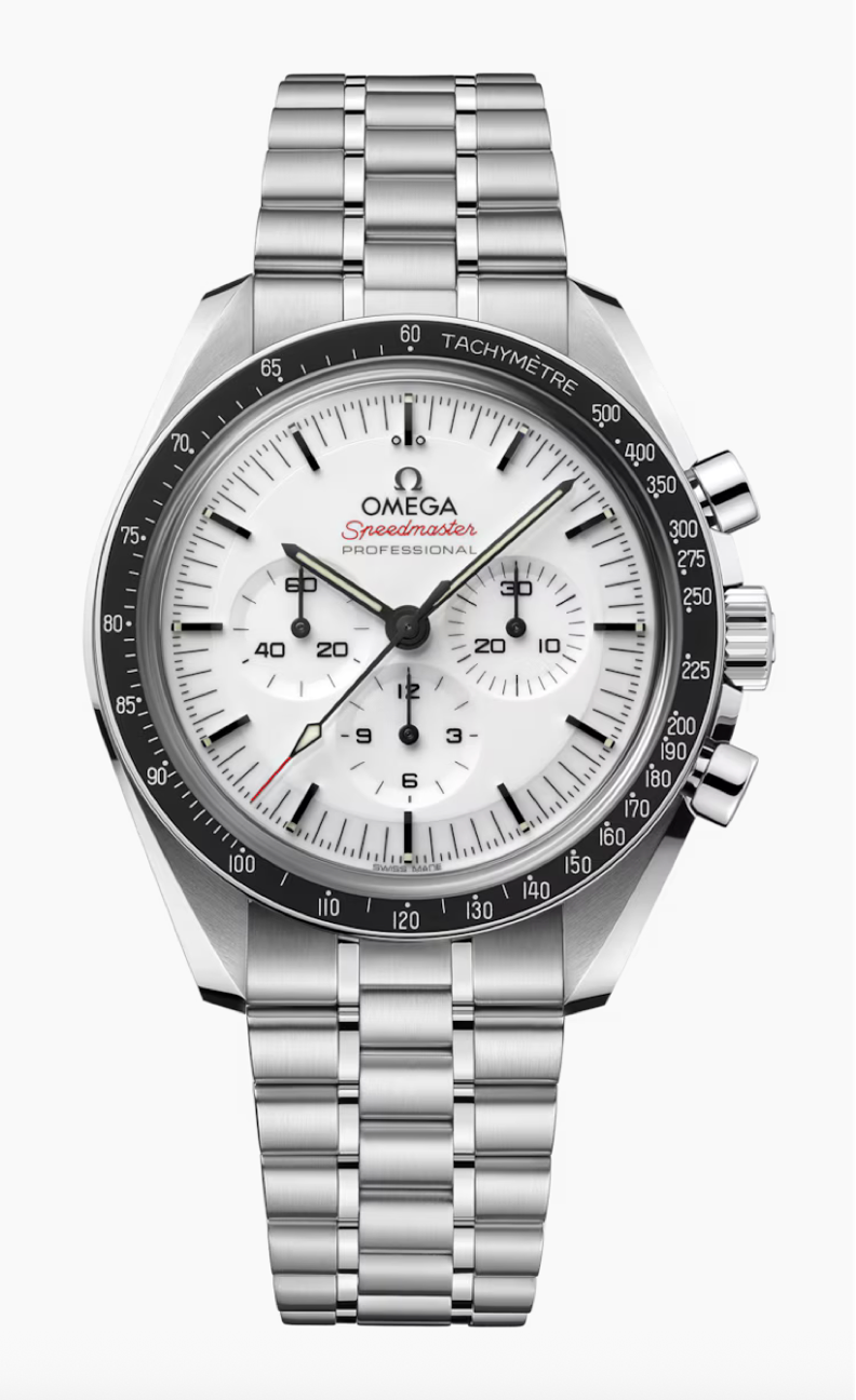 Omega Speedmaster Moonwatch Professional 42 MM Steel On Steel White Dial Watch 310.30.42.50.04.001