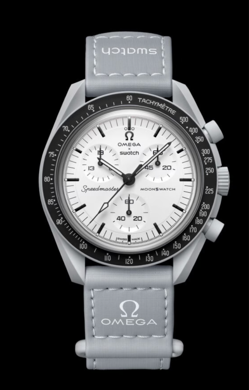 Omega X Swatch Bioceramic MoonSwatch 1965 White Dial Watch SO33M106