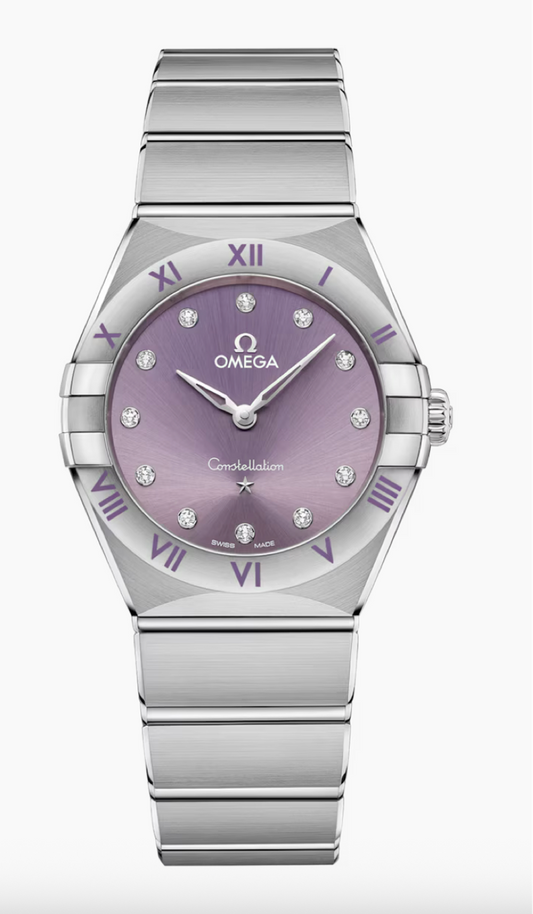 Omega Constellation 28 MM Quartz Steel On Steel 18K white Gold Watch 131.10.28.60.60.002