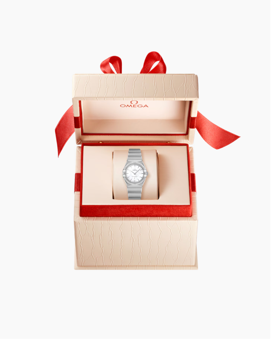 Omega Constellation 25 MM Steel On Steel White Dial Watch 131.10.25.60.05.001