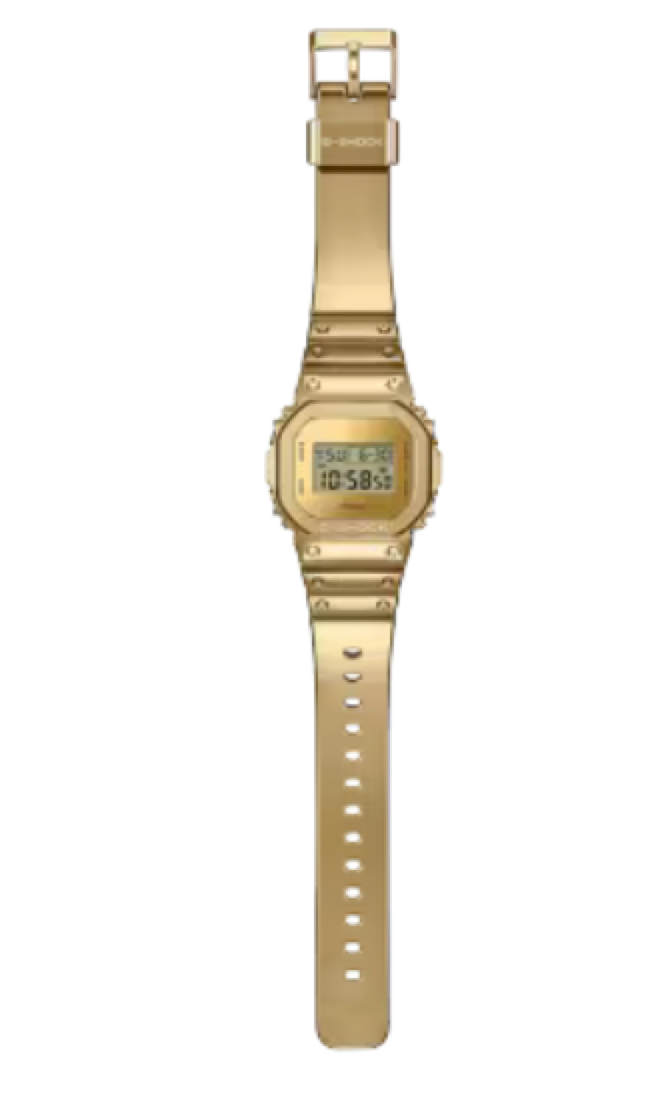 Casio G-Shock G-Steel Metal Bezel Gold Dial Watch GM-5600YMG-9DR