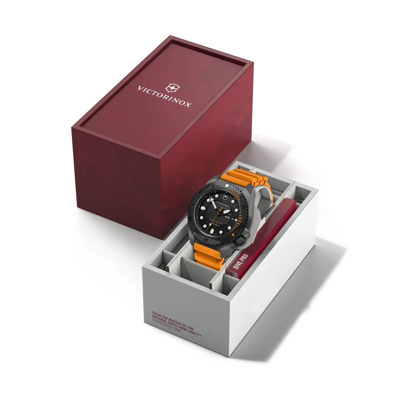 Victorinox Dive PRO Automatic 43 MM Orange Bracelet Black Matt Dial Watch 241996