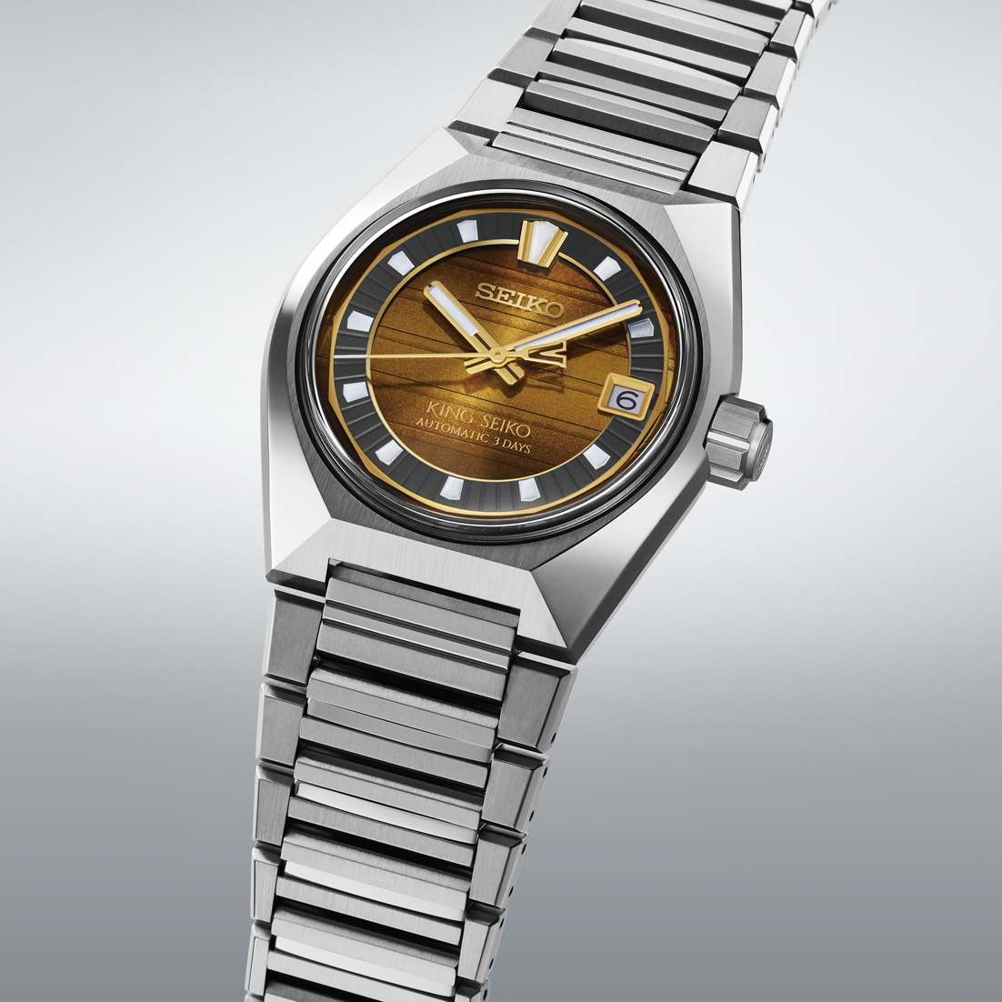 King Seiko VANAC LE41 MM Stainless Steel Automatic Watch SLA089J1