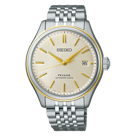 Seiko Presage Classic Series Automatic 40.2 MM Steel White Dial Watch SPB478J1
