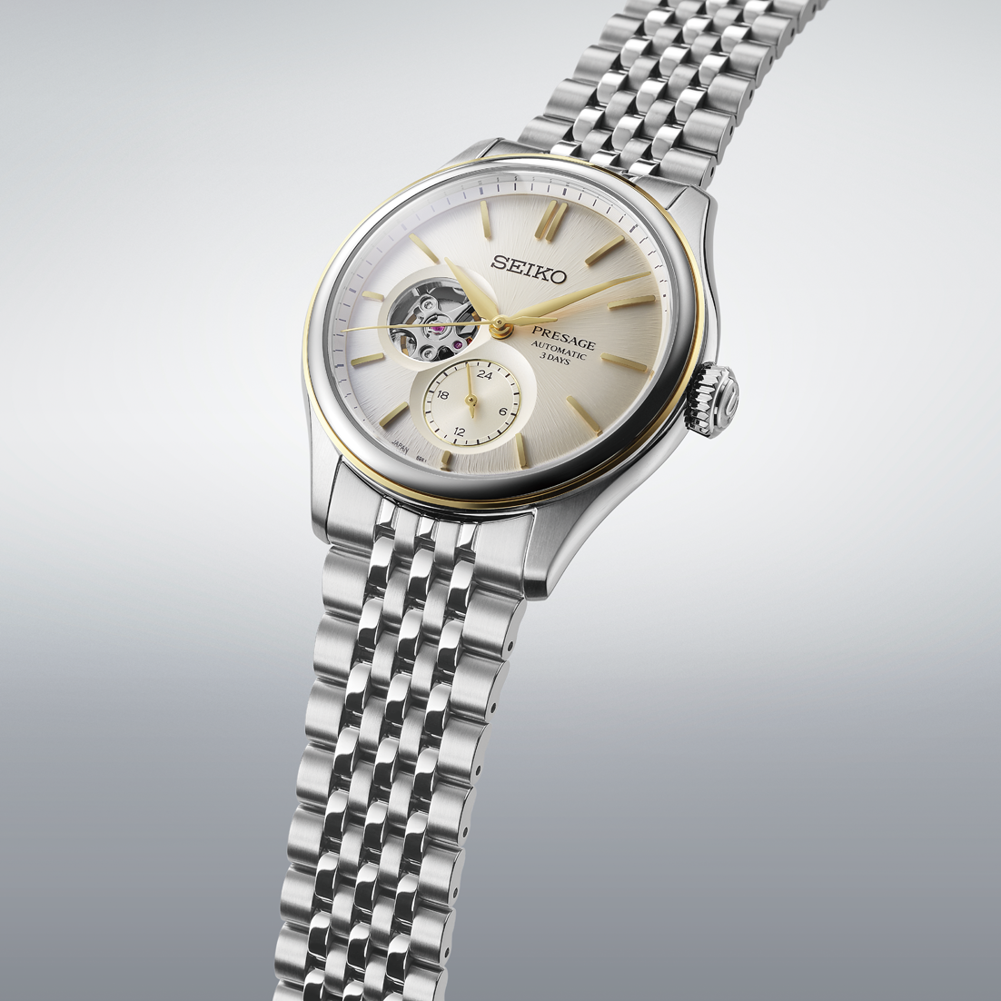 Seiko Presage Classic Series Automatic 40.2 MM Steel While Dial Watch SPB480J1